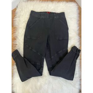 Spanx Stretch Twill Cargo Pull On Ankle Zip Jogger Gray L